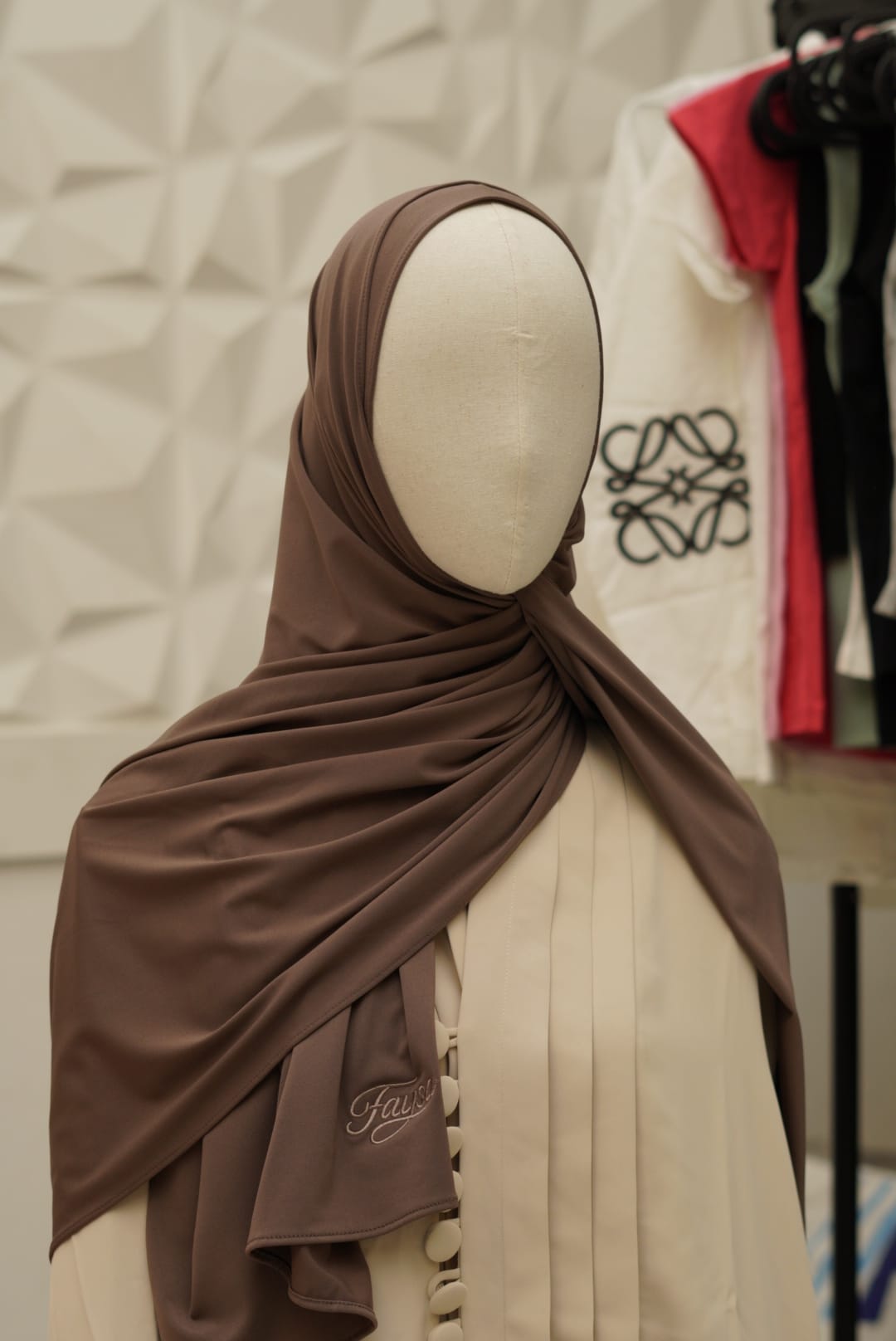 Premium Jersey Sjaal - Ash Brown
